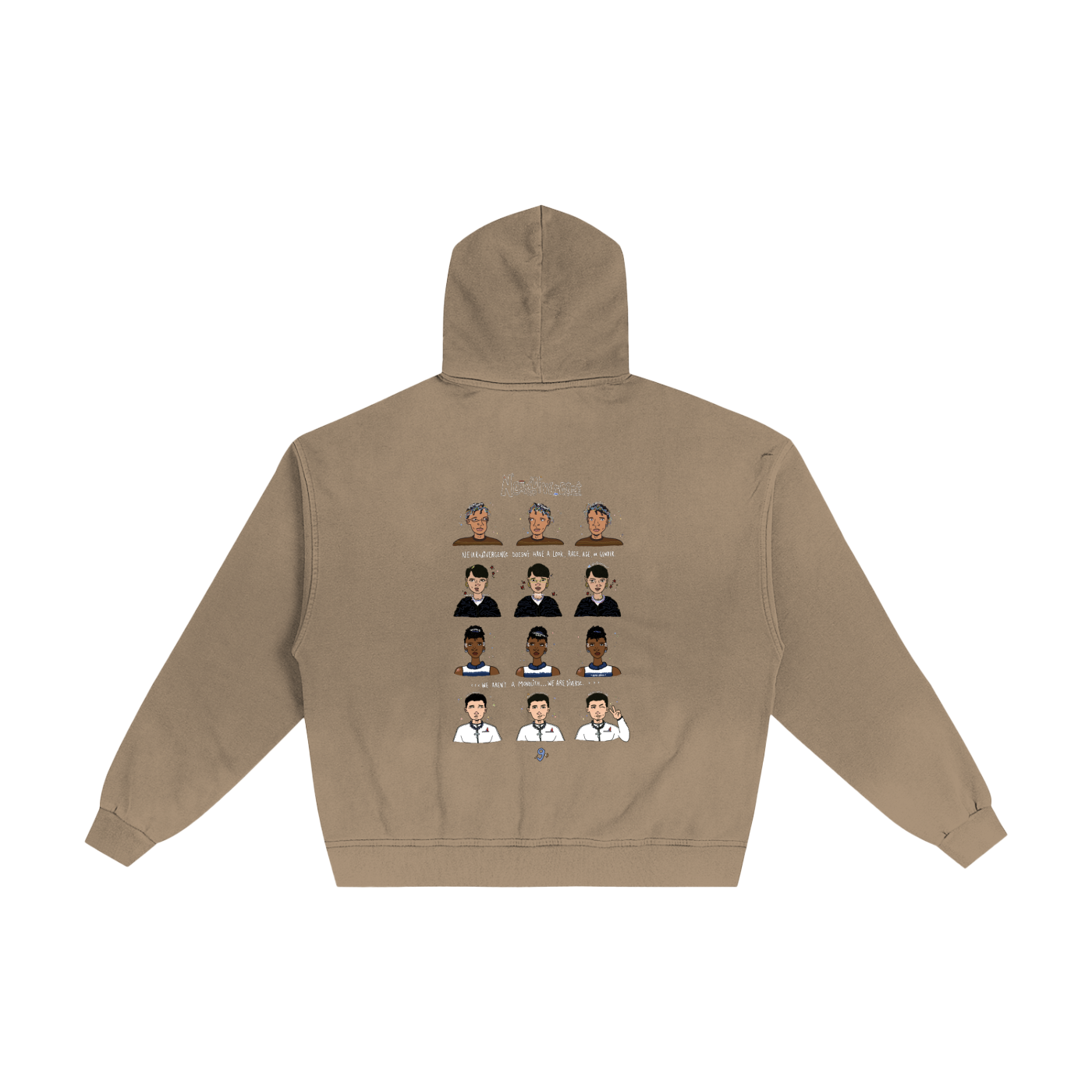 Neurodivergent: Hand-Frayed Sunfade Zip Hoodie