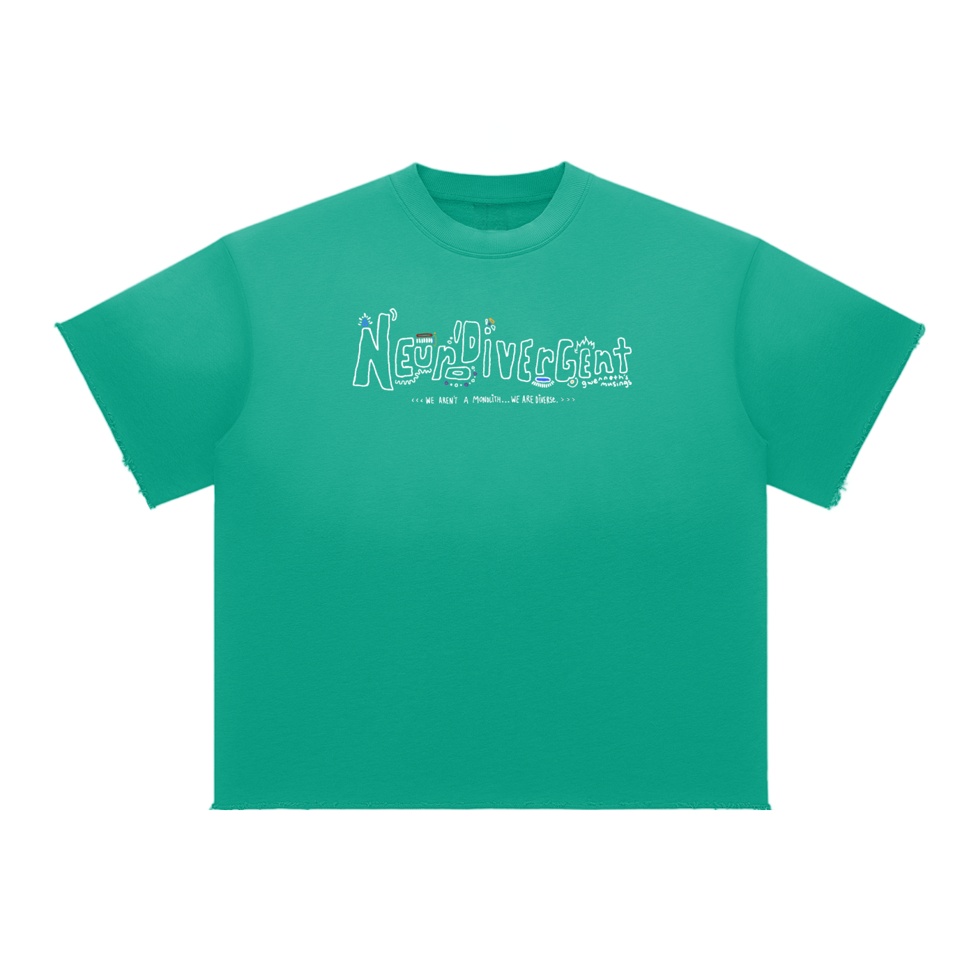 Neurodivergent: Sun Fade Raw Edge T-Shirt