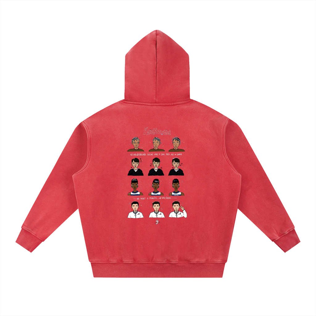 Neurodivergent: Snow Wash Fleece Oversized Hoodie