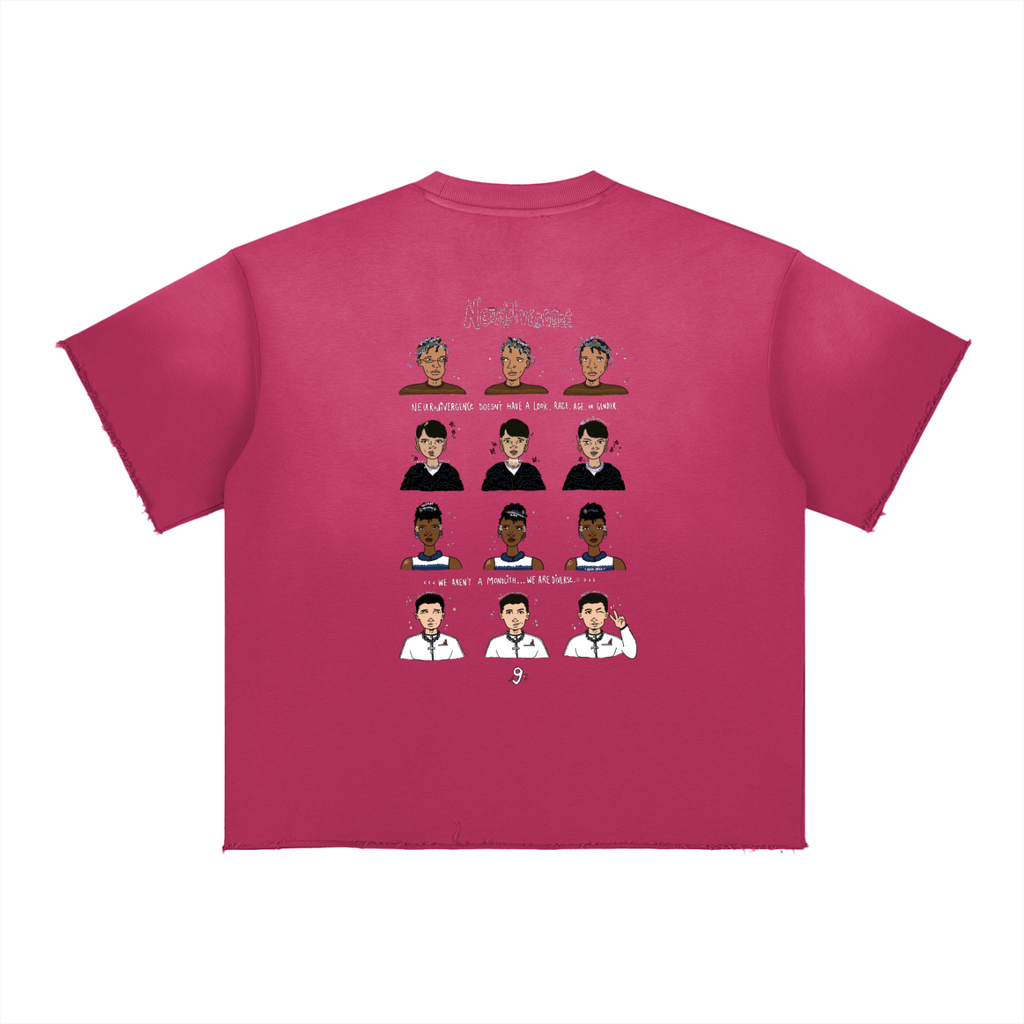 Neurodivergent: Sun Fade Raw Edge T-Shirt