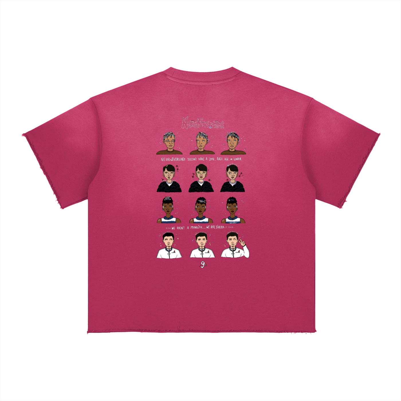 Neurodivergent: Sun Fade Raw Edge T-Shirt