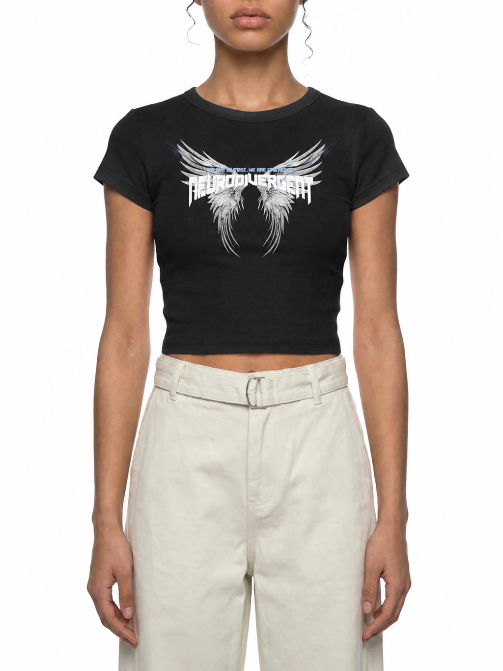 Gothic Neurodivergent Women's Cropped T-Shirt