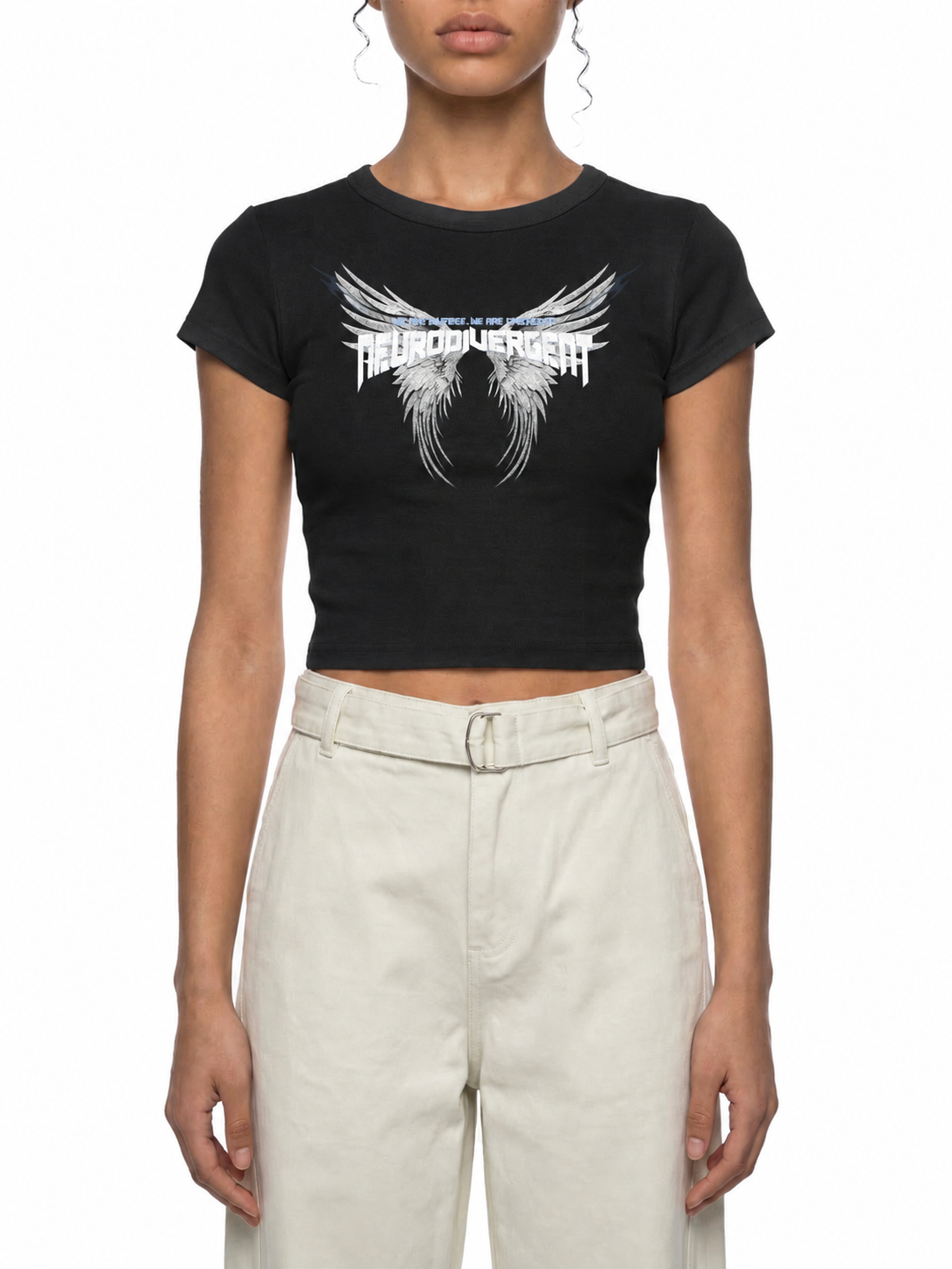 Gothic Neurodivergent Women's Cropped T-Shirt