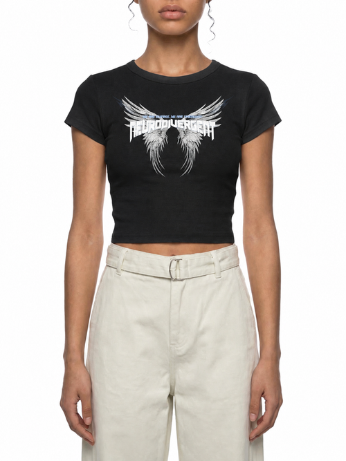 Gothic Neurodivergent Women's Cropped T-Shirt