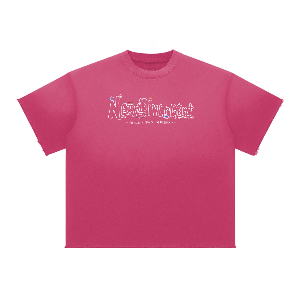 Neurodivergent: Sun Fade Raw Edge T-Shirt