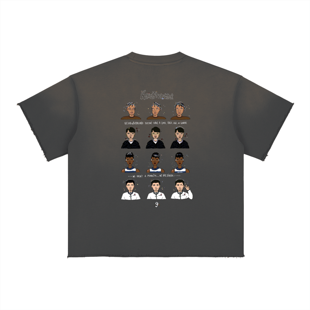 Neurodivergent: Sun Fade Raw Edge T-Shirt