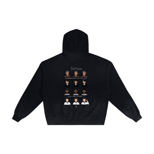 Neurodivergent: Hand-Frayed Sunfade Zip Hoodie