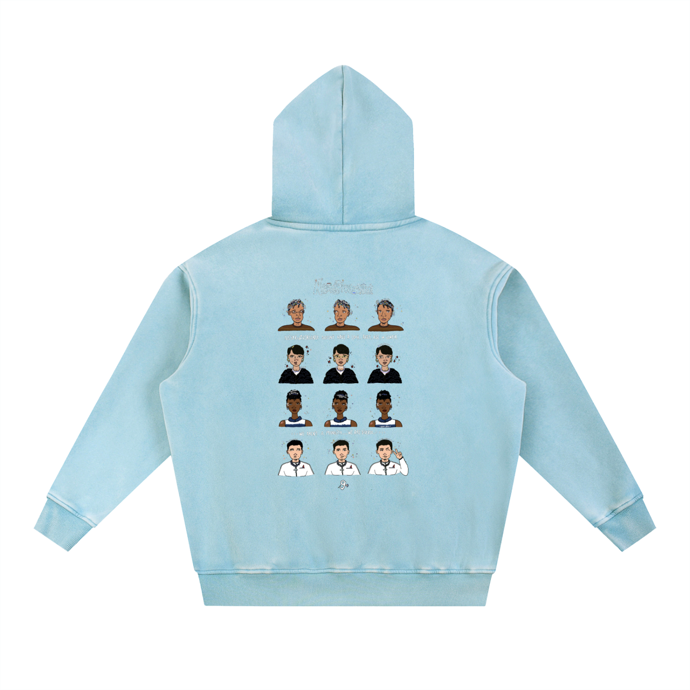 Neurodivergent: Snow Wash Fleece Oversized Hoodie