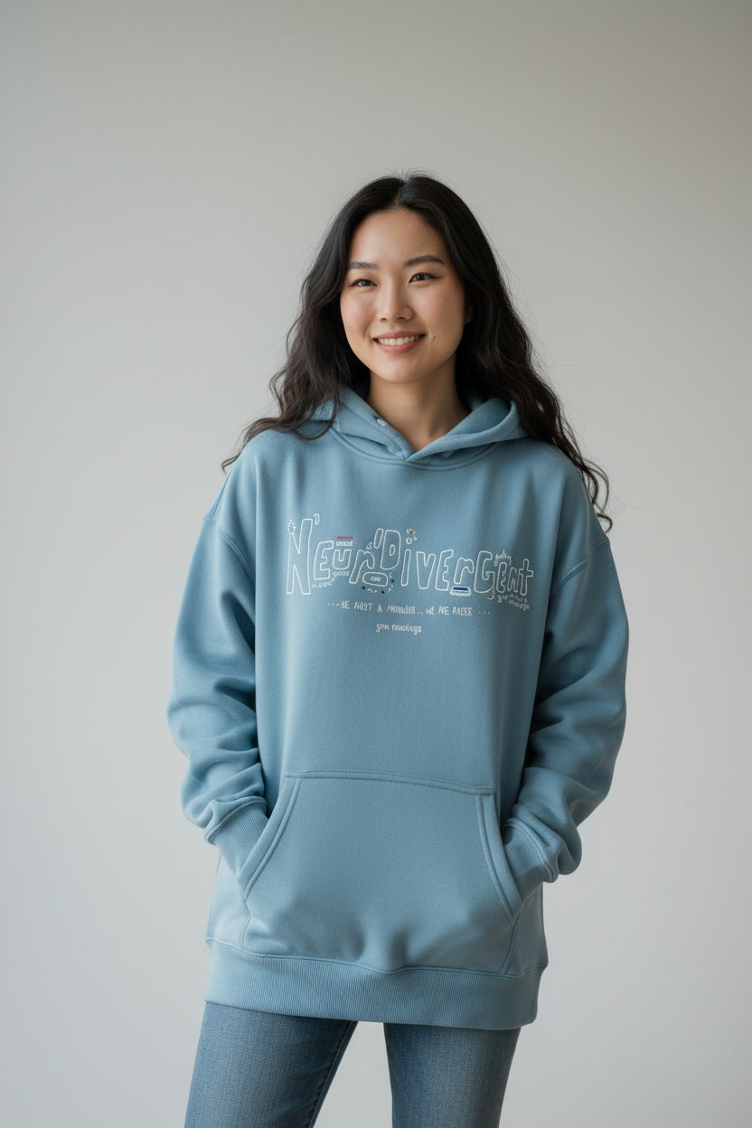 Neurodivergent: Oversized Fleeced Unisex Hoodie