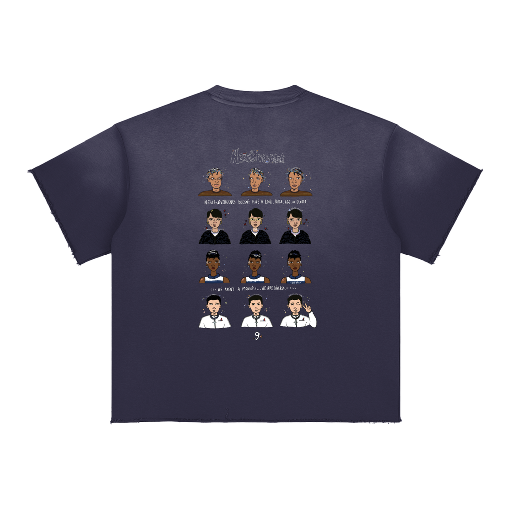 Neurodivergent: Sun Fade Raw Edge T-Shirt